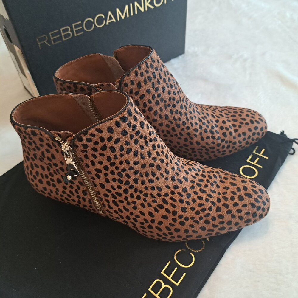 Rebecca Minkoff cheetah print booties